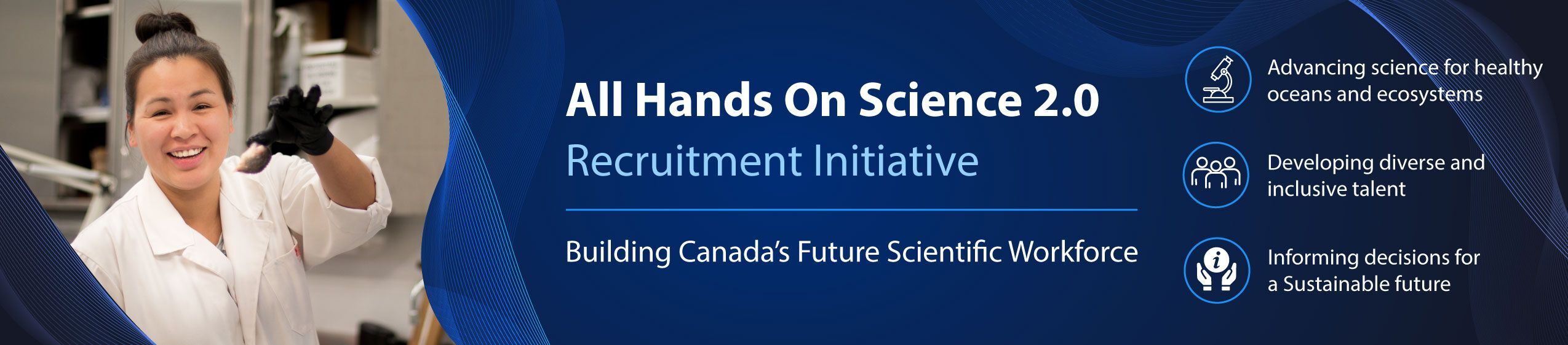 All Hands on Science Banner English
